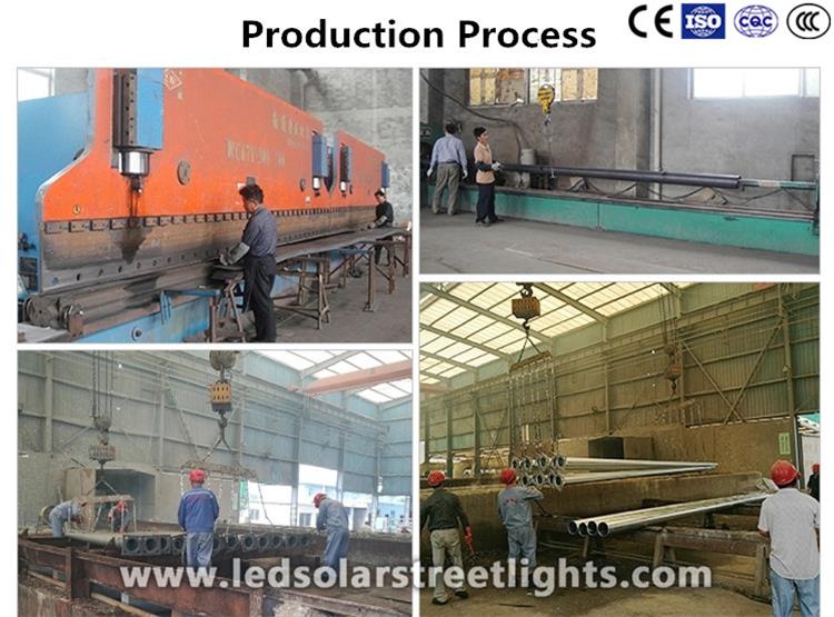 production process of octagonal pole