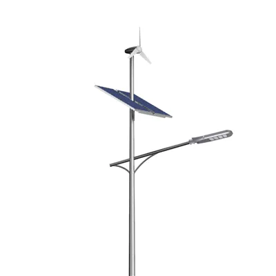 Lumină stradală hibrid solar eolian